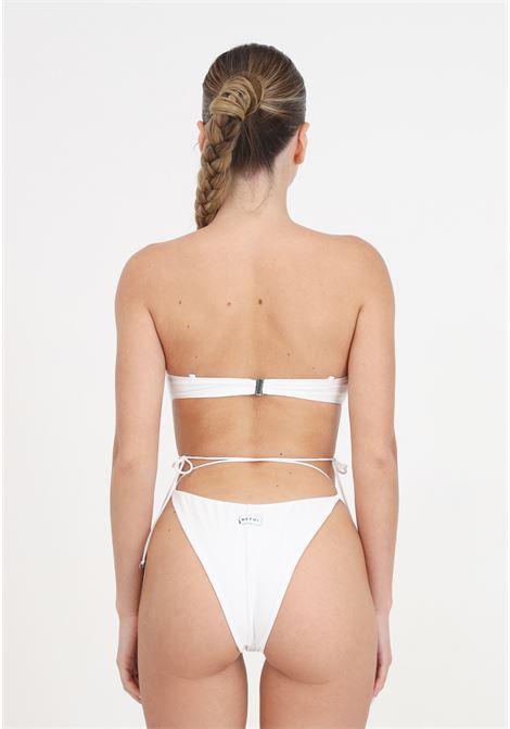 Women's white bikini bra and adjustable American panties shirting ME FUI | MF24-0311WHWHI